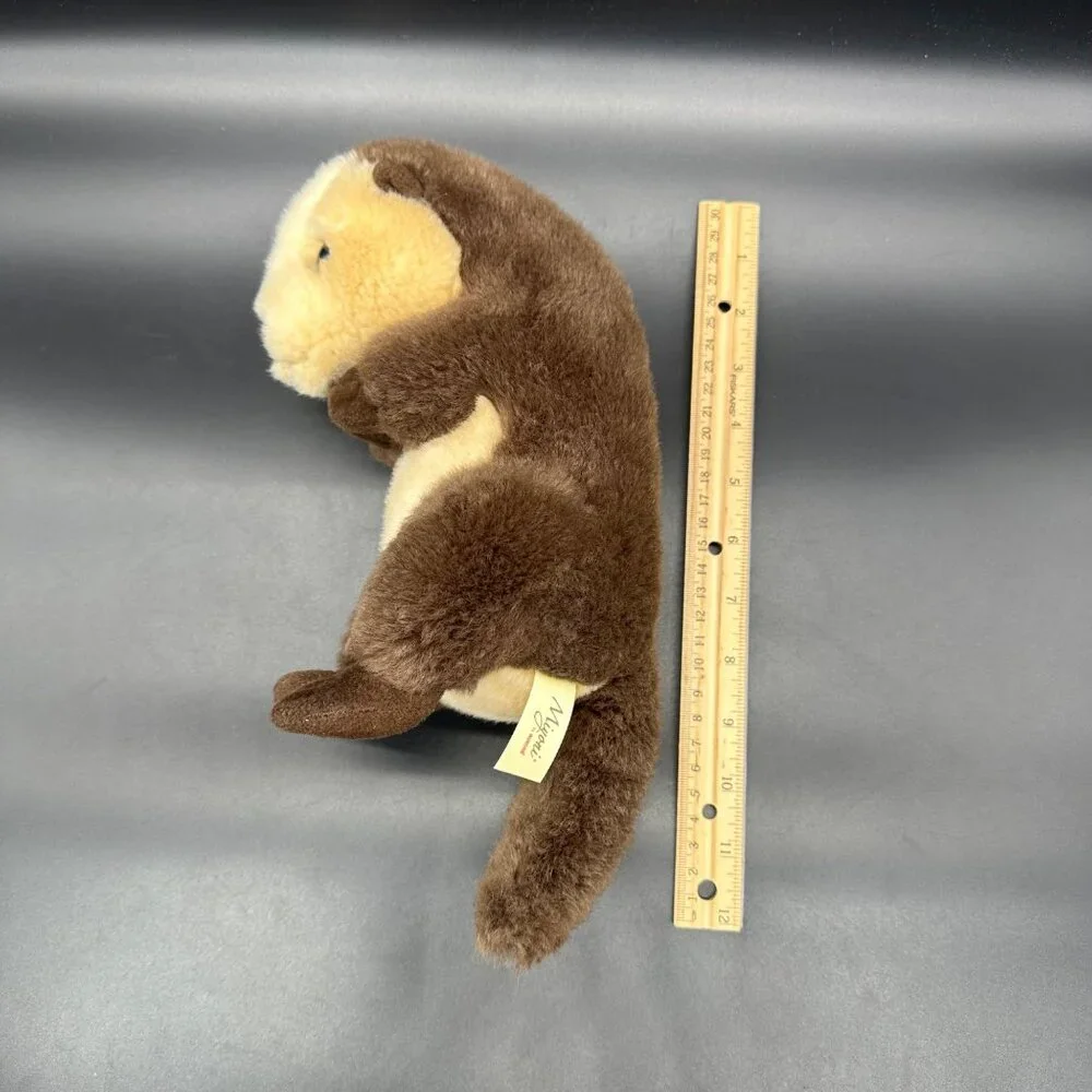 Brown Sea Otter Stuffed Animal Plush Miyoni by Aurora Lovey Toy 2023 Bean Bottom - Picture 10 of 10